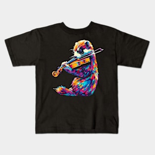 Ferret Playing Violin Kids T-Shirt